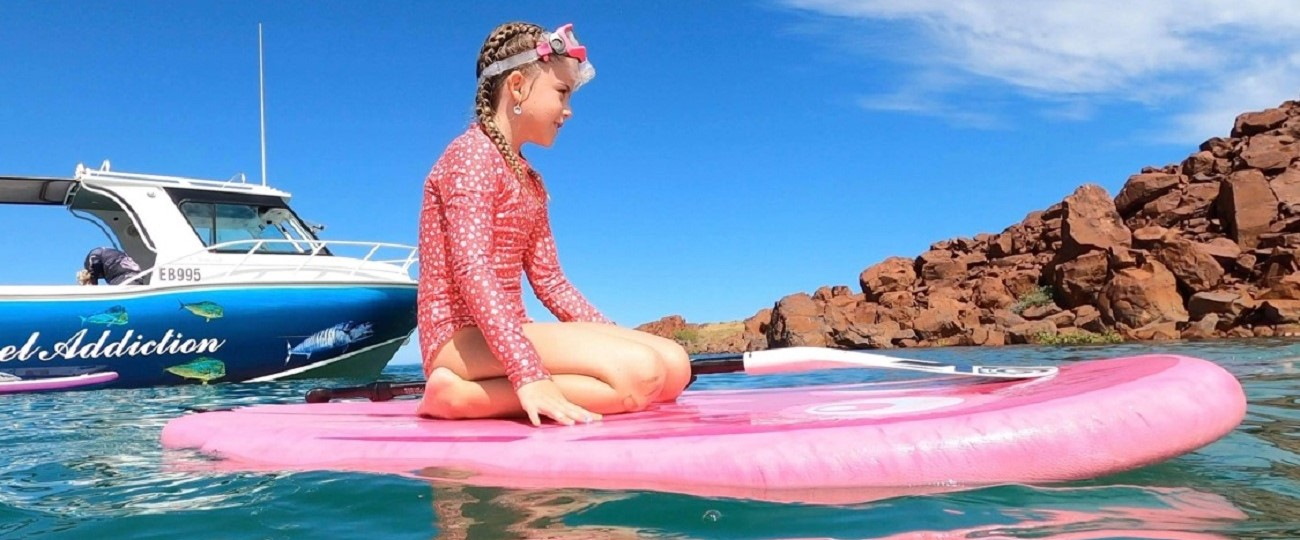 stand up surf shop girl kids teens pink board boat SUP 1300x540